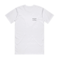 KRÄSEN=UTAN · Premium T-shirt · Bröst + Rygg – vit, framifrån