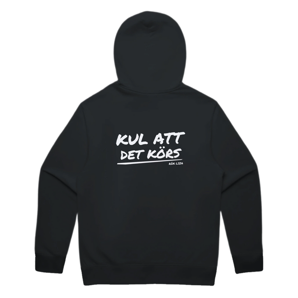 KUL ATT DET KÖRS · Pensel Hoodie · Bröst + Rygg – svart, bakifrån