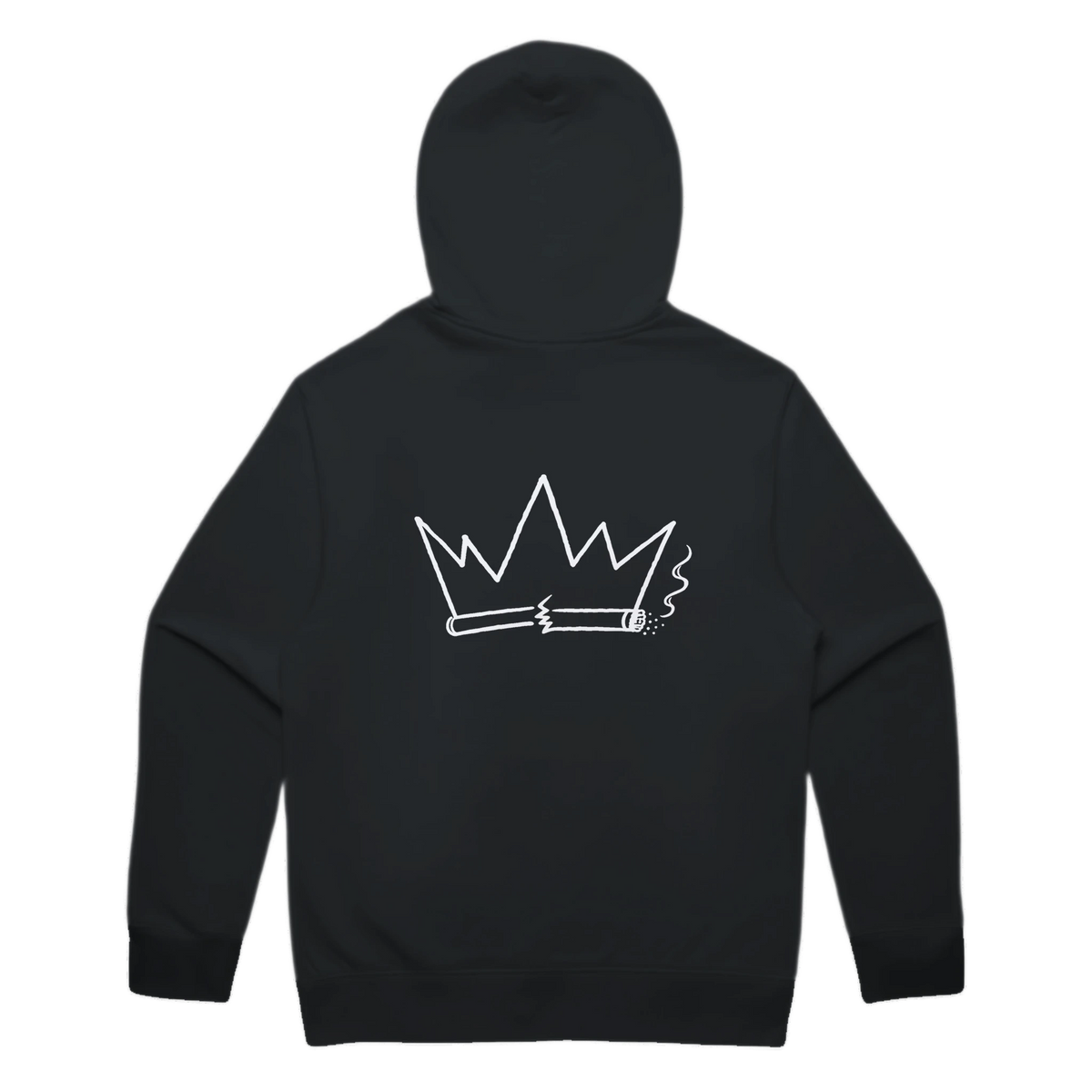Rök Liza · Signatur Hoodie · Svartvitt – svart, bakifrån